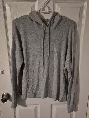 American Eagle Oversized Waffle Hoodie-Gray